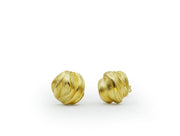 'Twist' ear studs in gold